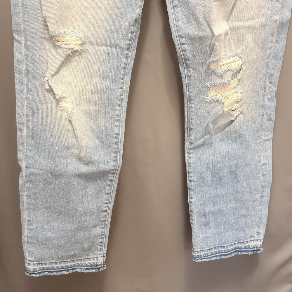 MOTHER Superior High Waisted Hiker Hover Jeans Undone Hem On my Knees Sz 32 - Picture 4 of 16